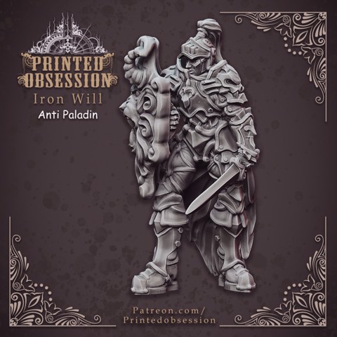 Image of Anti Paladin - Iron Will - Hell Hath No Fury - Scale 32mm  (Pre-supported)