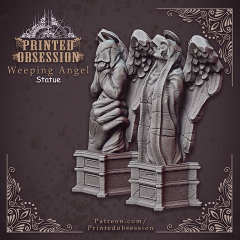 Image of Weeping Angel Statues - Scenery - heaven hath no fury - 32 mm scale [Pre-supported]