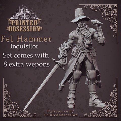 Image of Fel Hammer - Inquisitor - 32mm miniature - modular