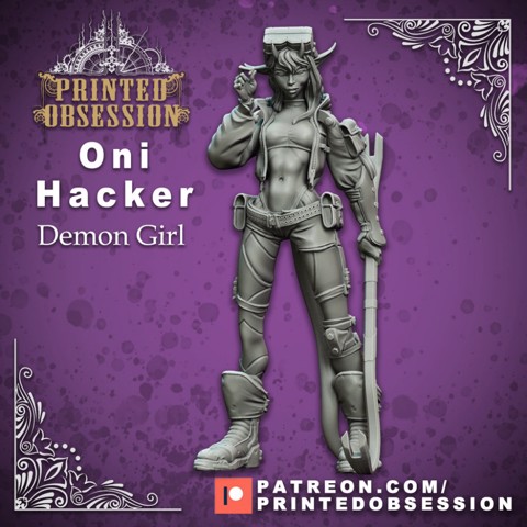 Image of Oni Hacker - Cute Female Desktop Girl - 120mm