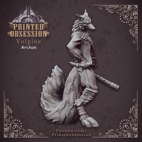 Image of Volpine Archon - Fox Trickster - Heaven Hath No Fury - 32mm scale [Pre-supported]
