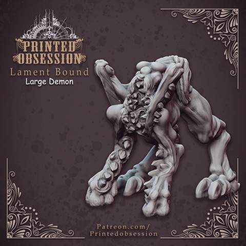 Image of Lament Bound - medium demon - Hell Hath No Fury - 32mm scale (Pre-supported)