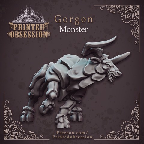 Image of Gorgon - Large Beast - D&D - 32mm scale