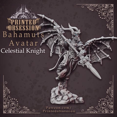 Image of Bahamuts Avatar - Celestial Fighter - Heaven hath no Fury - 32 mm scale [Pre-supported]