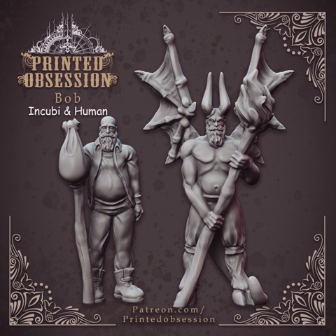 Image of Incubi & human 'Bob' - lesser demon - Hell Hath No Fury - 32mm scale  (Pre-supported)