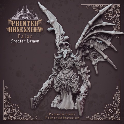 Image of Falor - Greater Demon - Hell Hath No Fury - 32mm Scale (Pre-supported)