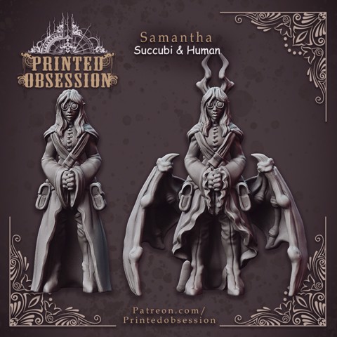 Image of Succubi & human 'Samantha' - lesser demon - Hell Hath No Fury - 32mm scale  (Pre-supported)