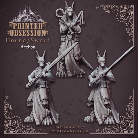 Image of Hound Archon - Heaven Hath no Fury - 32mm scale - dnd [Pre-supported]