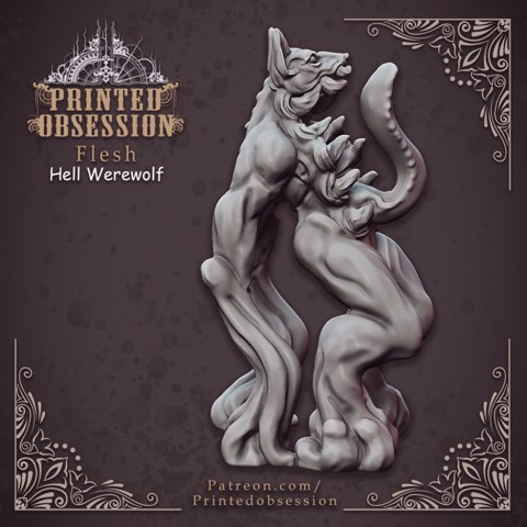 Image of Hell Wolf - Flesh - Hell Hath No Fury - Scale 32mm  (Pre-supported)