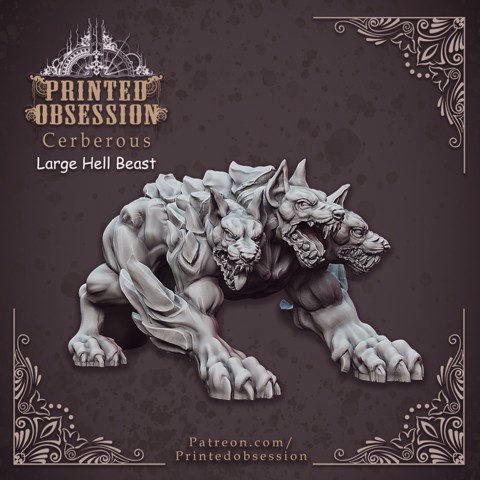 Image of Cerberous - Large Monster - Hell Hath No Fury - Scale 32mm (Pre-supported)