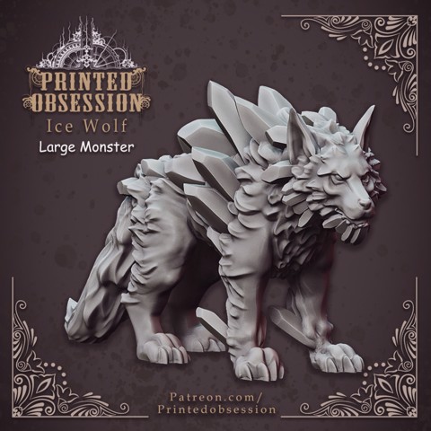 Image of Ice Wolf - Monstrous Creature - 32mm Scale