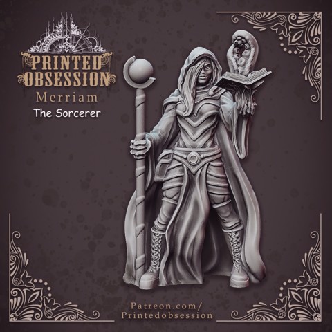 Image of Sorcerer - Human Magic User - Hell Hath No Fury - 32mm Scale (Pre-supported)