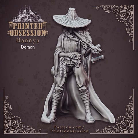 Image of Hannya & Familar - Lesser Demon - Hell HAth No Fury - 32mm Scale  (Pre-supported)