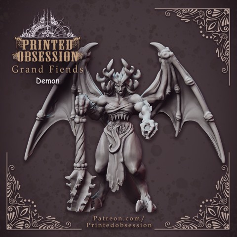 Image of Grand Fiend - Large Demon - Hell Hath No Fury - 32mm Scale (Pre-supported)
