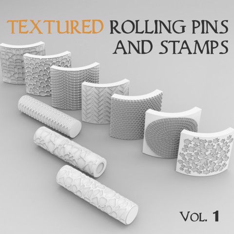 Image of Textured Rolling Pins & Stamps Vol. 1