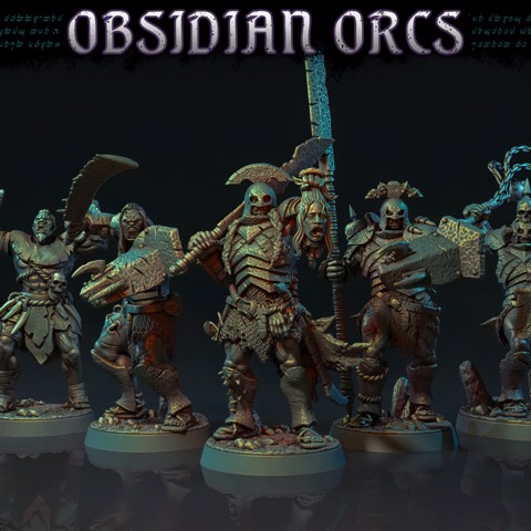 Image of The Obsidian Orc Warband - Pre-Supported