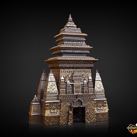 Image of Monk Dice Tower (Decorative Tower NOT included) SUPPORT FREE!