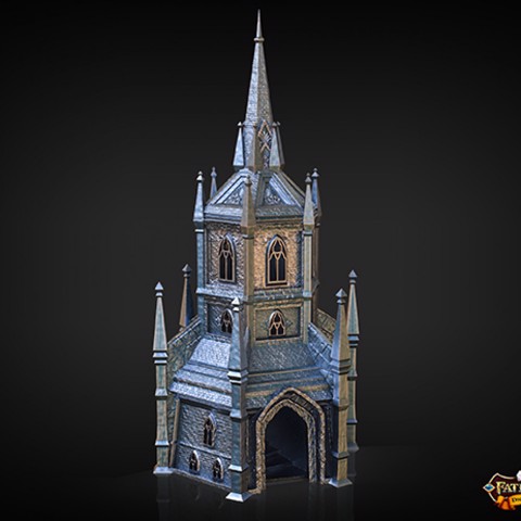 Image of Paladin Dice Tower (Decorative Tower NOT included) SUPPORT FREE!