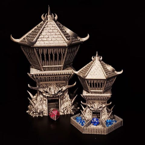 Image of Barbarian Dice Tower (Decorative Tower NOT included) SUPPORT FREE!