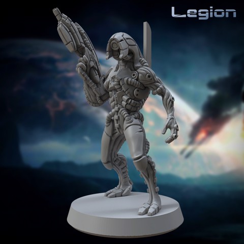 Image of Legion (Geth) 32mm Pre-supported