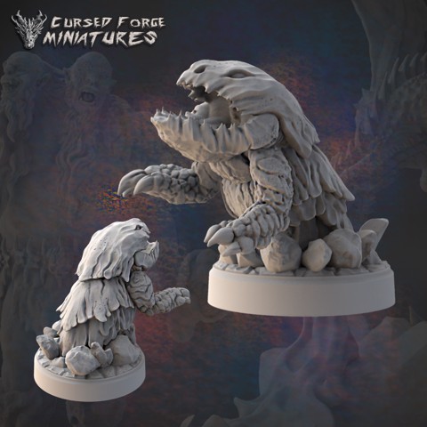 Image of Pre-supported Bulette rpg miniature