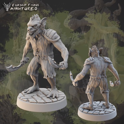 Image of Pre-supported mongrelfolk (rogue) rpg miniature