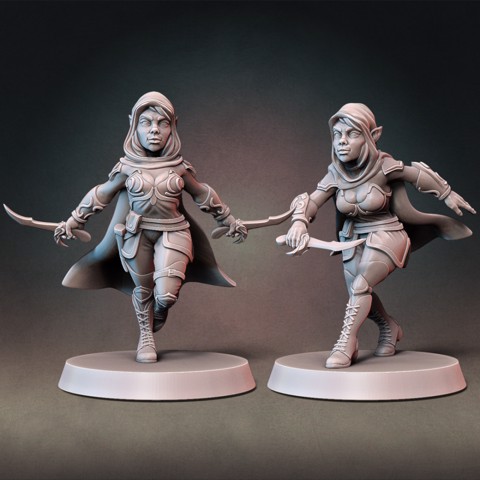 Image of Elf Rogue Set (Type A&B) with Modular Hands and Weapons (Presupported)