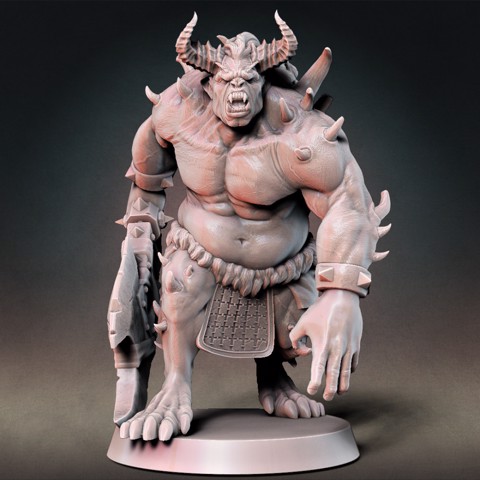 Image of Demon Orc w/ Modular Hands (Presupported)