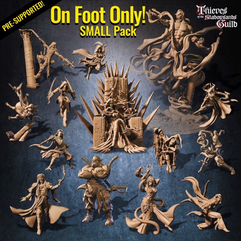 Image of On foot only: THIEVES of the Shadowsands Guild SMALL Pack. [WITHOUT minis on flying carpets and WITHOUT Zaahid Giant Size]
