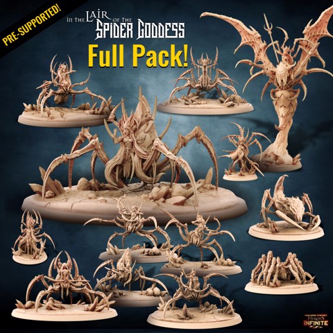 Image of All In: In the Lair of the Spider Goddess Full Pack! (pre-supported models)