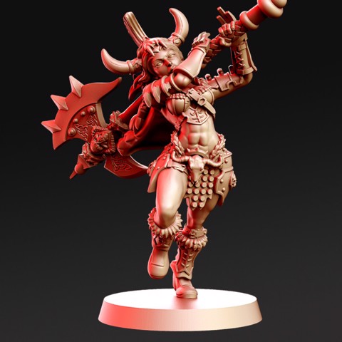 Image of Cronia - Barbarian Female - 32mm - DnD