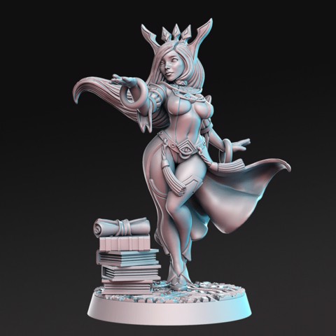 Image of Sapphire - Female Wizard - 32mm - DnD