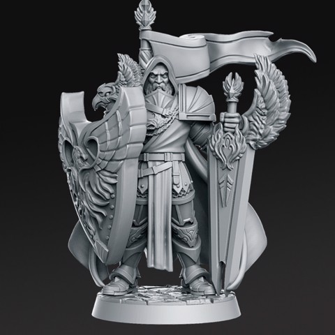 Image of Grimvald - Lord  Paladin - 32mm - DnD