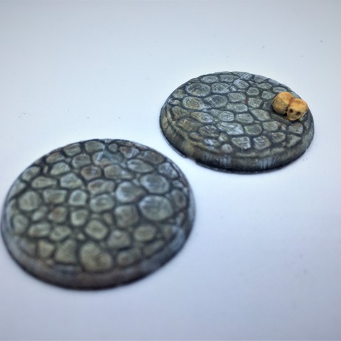 Image of 25mm cobblestone bases for tabletop wargaming like dnd