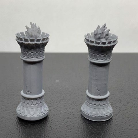Image of Brazier set for 28mm DnD Tabletop gaming terrain- 3 sizes
