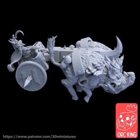 Image of Warboss goblin on chariot