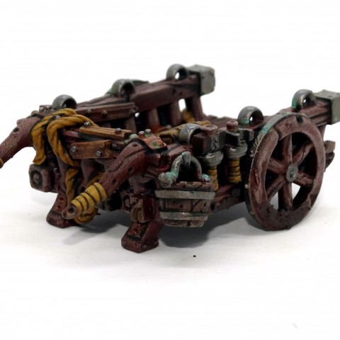 Image of Hand cart miniature for tabletop games (Dungeons and Dragons)