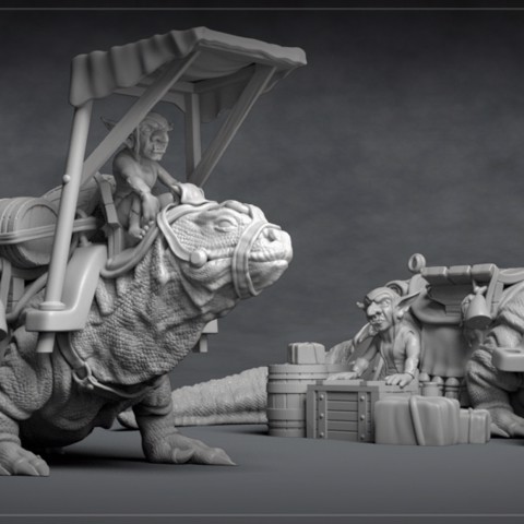 Image of Goblin Merchant - 3D Printable character - 2 Poses 3D print model