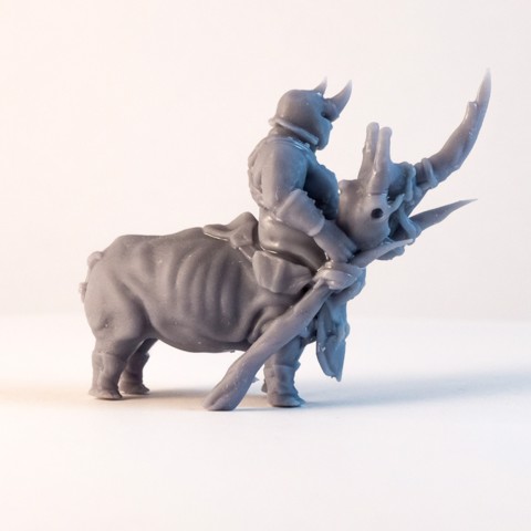 Image of Rhino Centaur - 3D Printable Character - 2 Poses