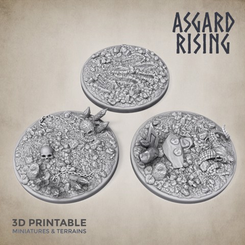 Image of 3 x Round Bases 40mm SIEGE Theme