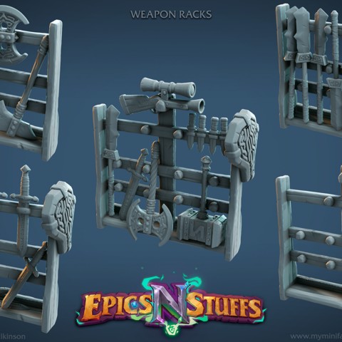 Image of Weapon Racks 1-5 Scatter Miniatures