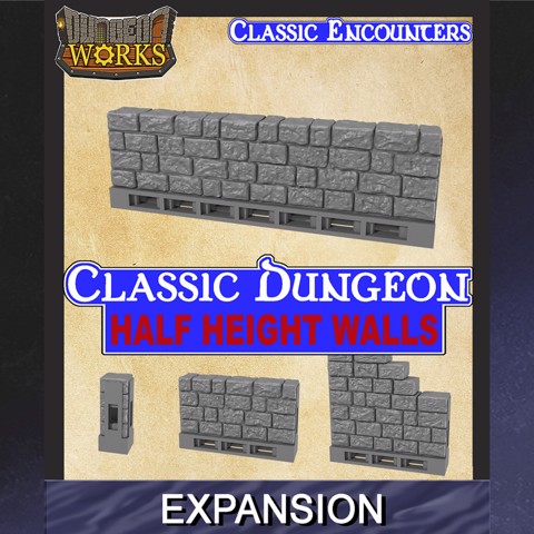 Image of Classic Dungeon Half-Height Walls Set