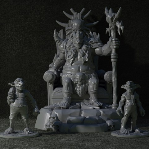 Image of Goblin King in Throne