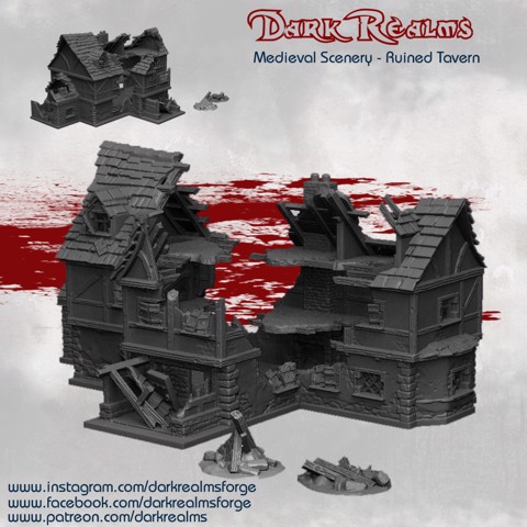 Image of Medieval Scenery - Ruined Tavern