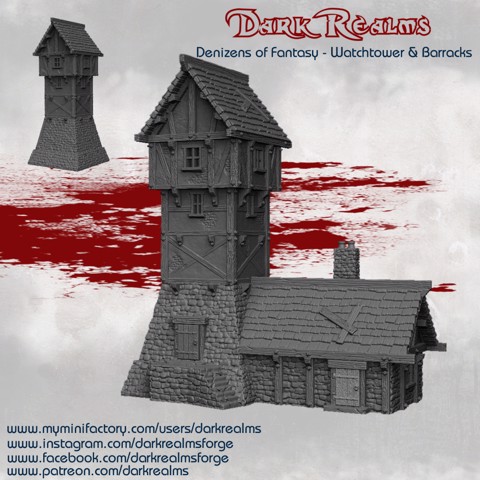 Image of Denizens of Fantasy - Watchtower & Barracks