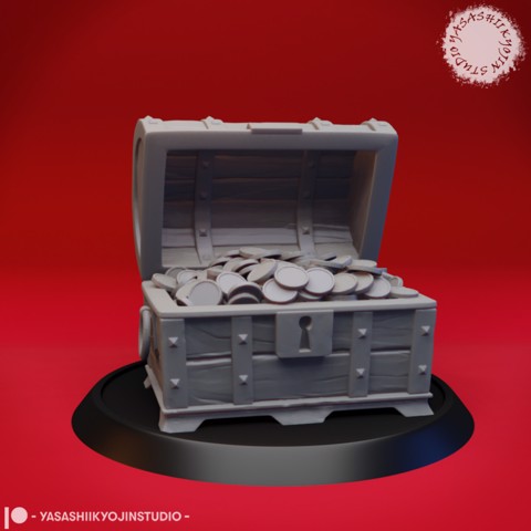 Image of Open Treasure Chest - Tabletop Miniature