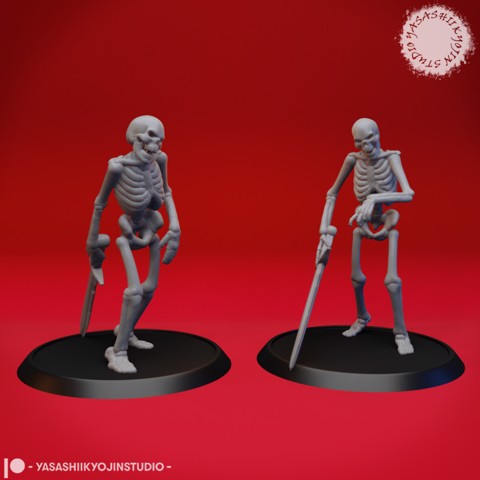 Image of Undead Skeleton Swordsmen - Tabletop Miniature
