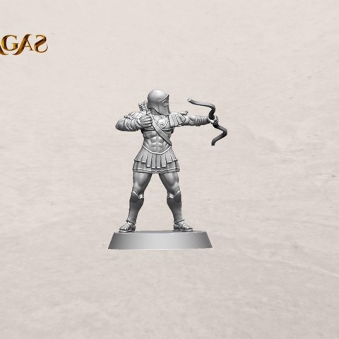 Image of Realm of Eros archer pose 2 miniature – STL file
