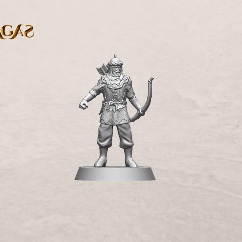 Image of Empire of Jagrad archer pose 1 miniature – STL file