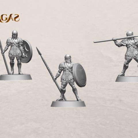 Image of Realm of Eros soldiers with spear pack (3 miniatures)